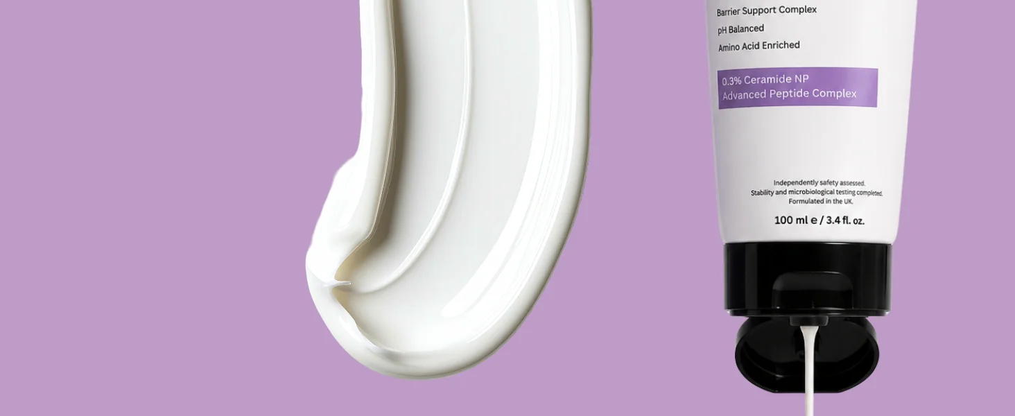 Cream texture with PRC-5 peptide skin barrier cream